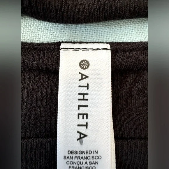 🌟NWT Athleta Well Rested Ribbed Sleep Bra Black - Picture 5 of 6